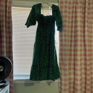 Hill house home green trellis nap dress